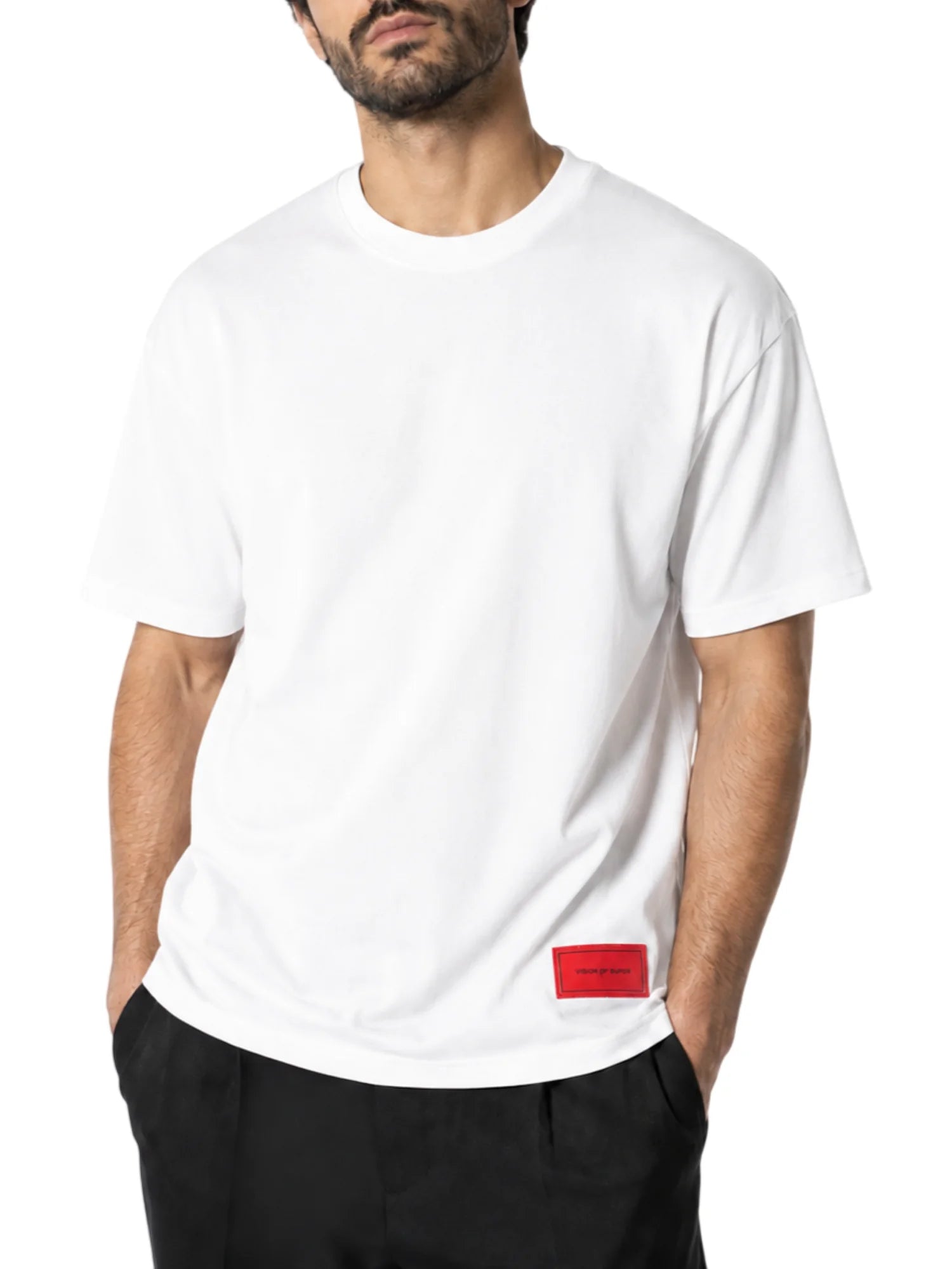 Vision of Super T-shirt manica corta uomo con stampa posteriore panna VS097TE OFFWHITE VISION OF SUPER