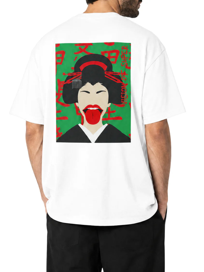 Vision of Super T-shirt manica corta uomo con stampa posteriore panna VS097TE OFFWHITE VISION OF SUPER
