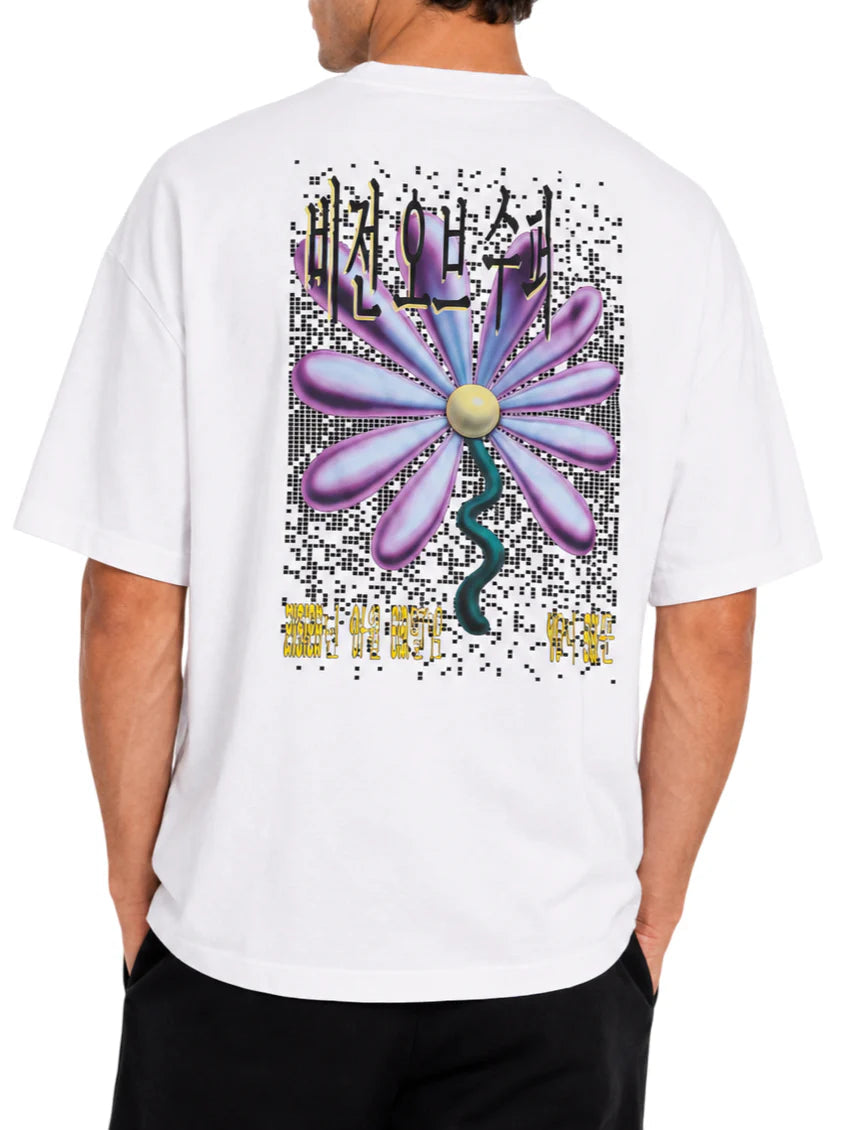 Vision of Super T-shirt uomo manica corta con stampa panna VS099TE OFFWHITE VISION OF SUPER
