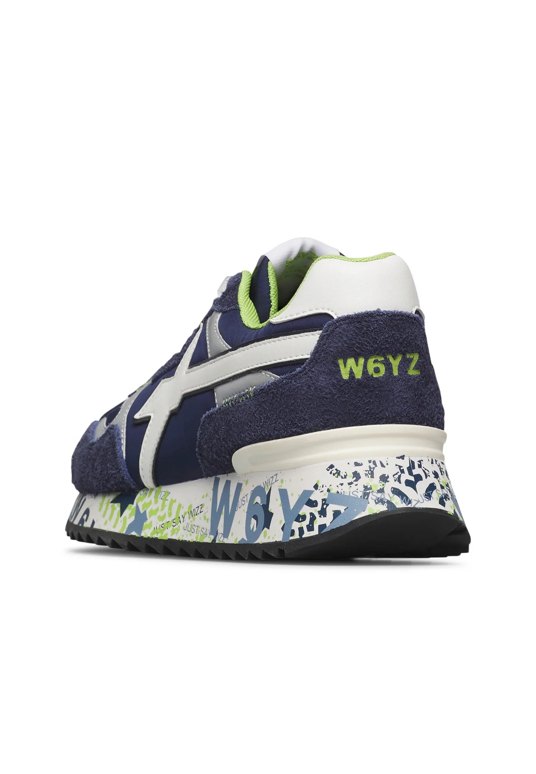 W6yz sneakers uomo Yak in suede e tessuto blu 201518547 1C19 W6YZ