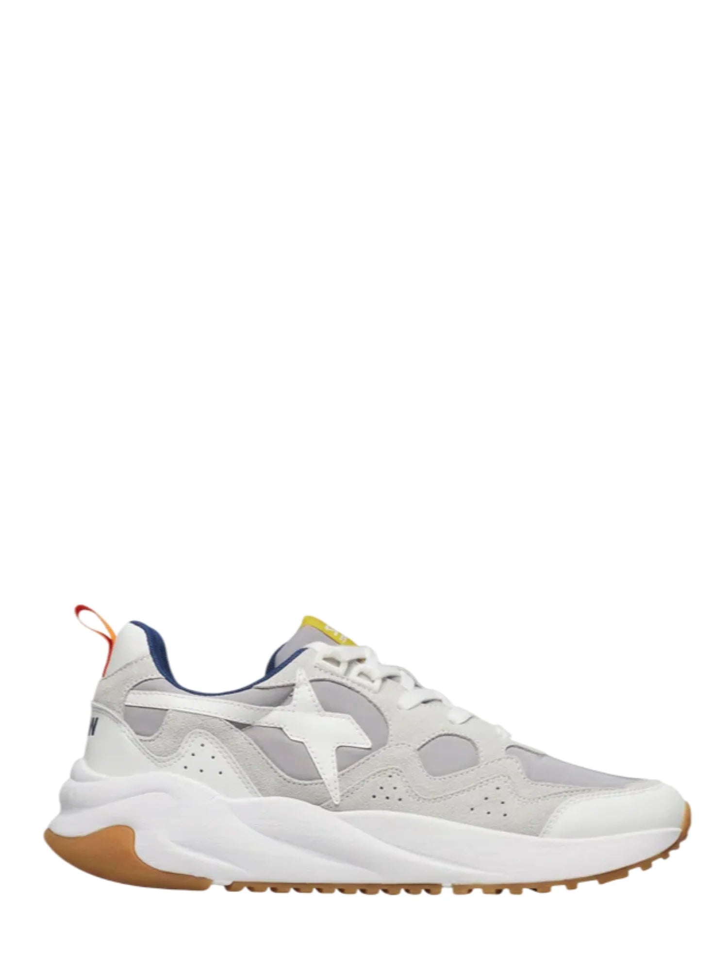 W6yz sneakers uomo Flik in suede e tessuto grigio 201945805 1N94 W6YZ