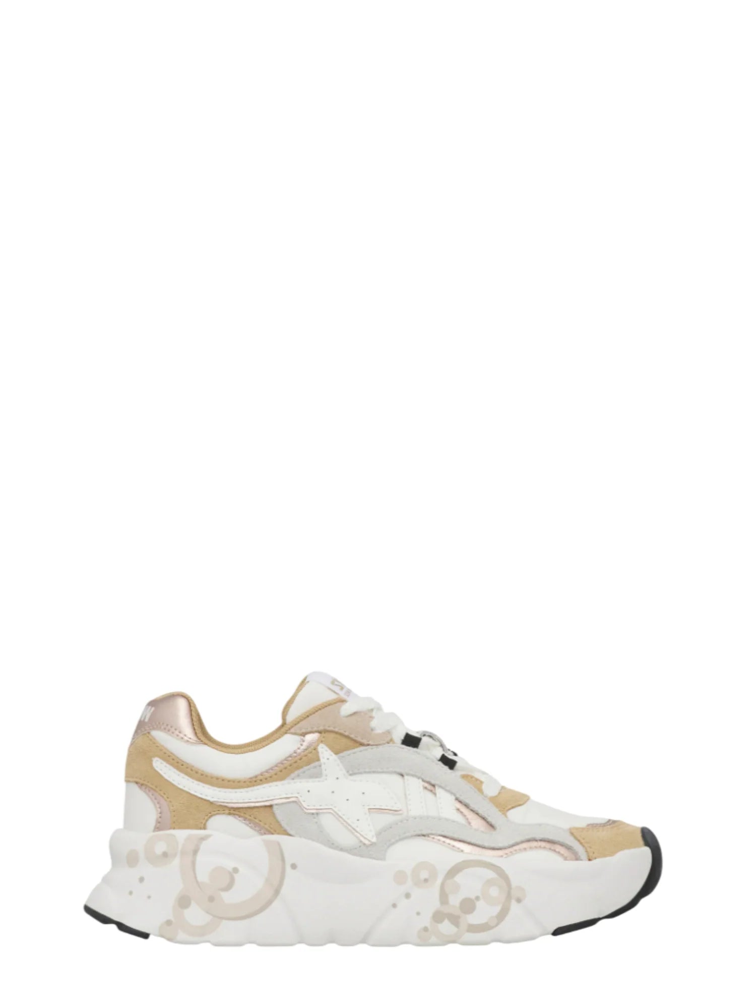 W6yz sneakers donna Ida in suede e tessuto tecnico panna beige 201983101 2D54 W6YZ