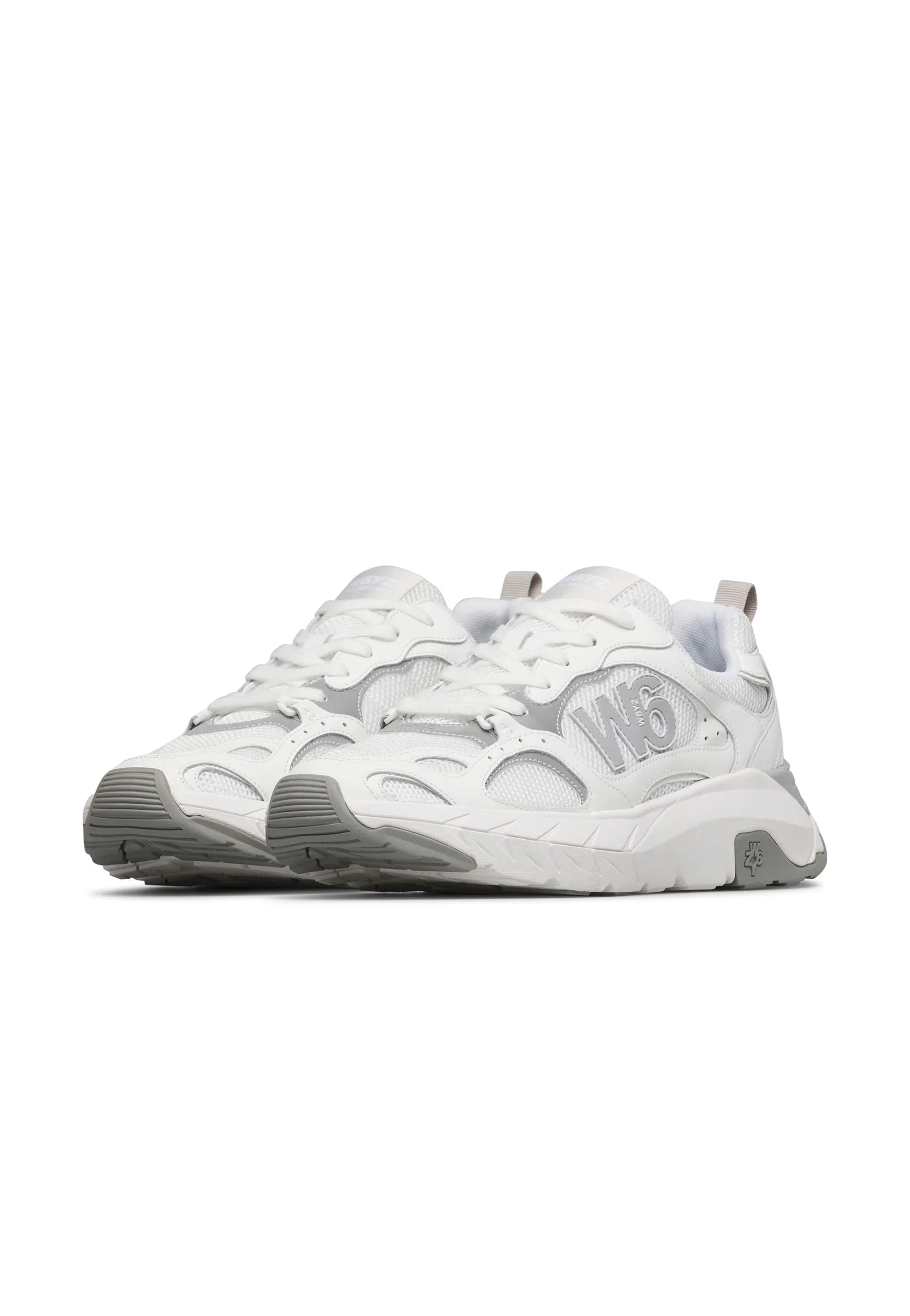 W6yz sneakers uomo Mark in ecopelle e mesh bianco 201984803 0N06 W6YZ