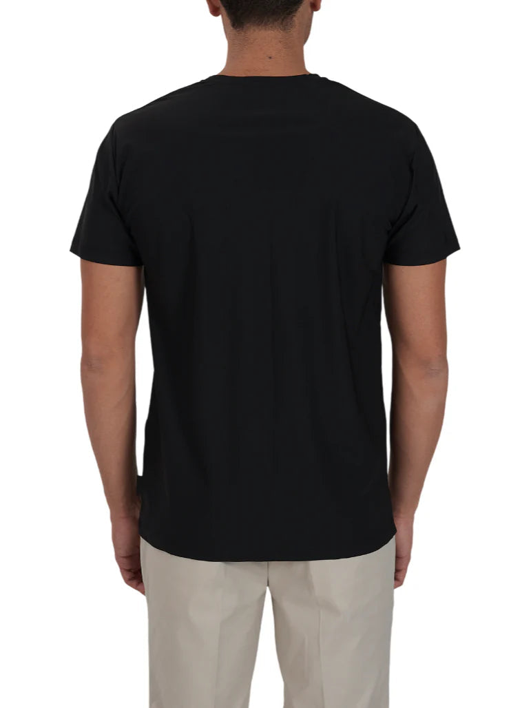 Yes Zee T-shirt manica corta in nylon stretch nero T778-OQ00 0801 YES-ZEE