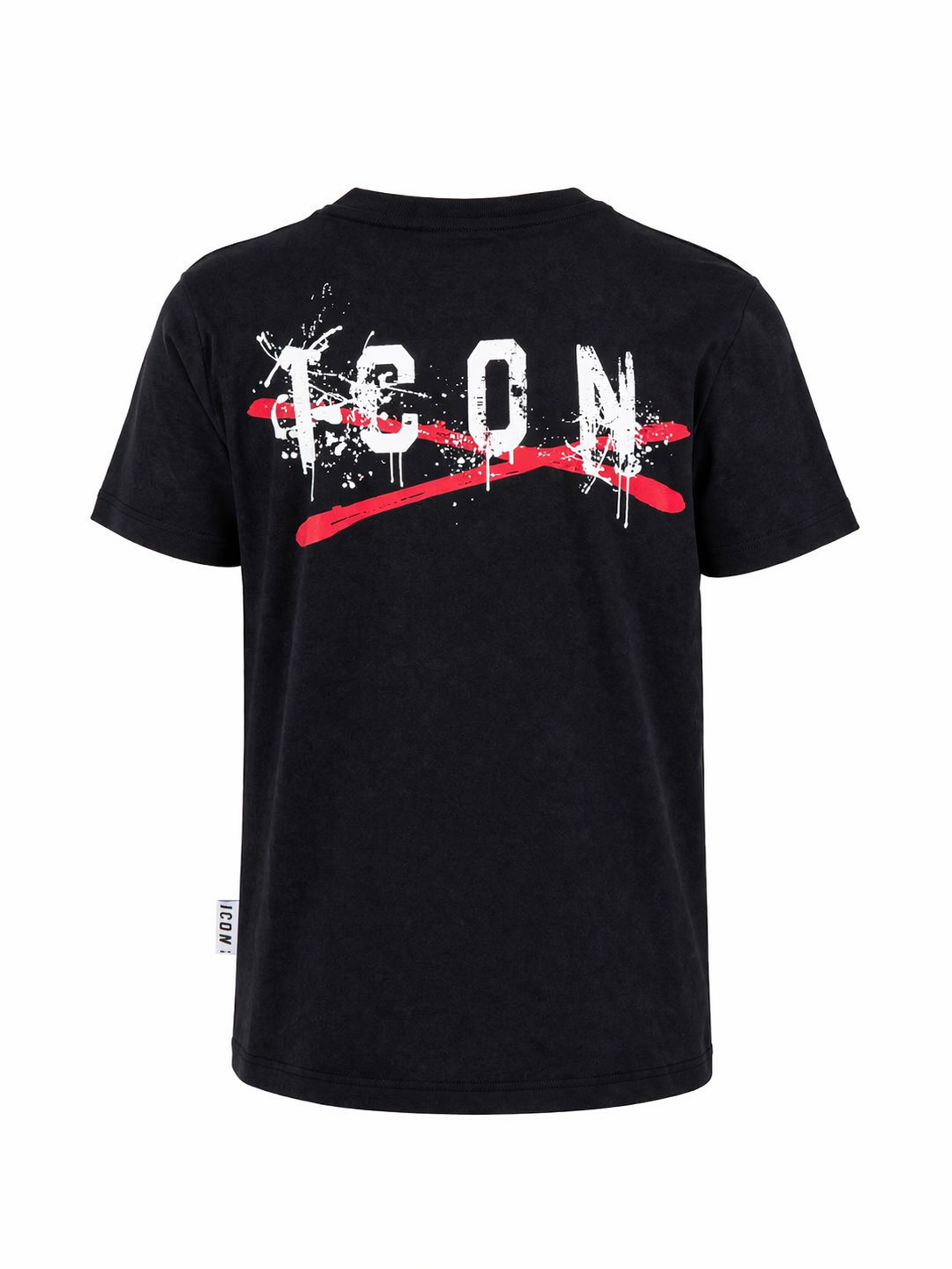 Icon T-shirt bambino manica corta con logo nero IBKS001074 9000 ICON