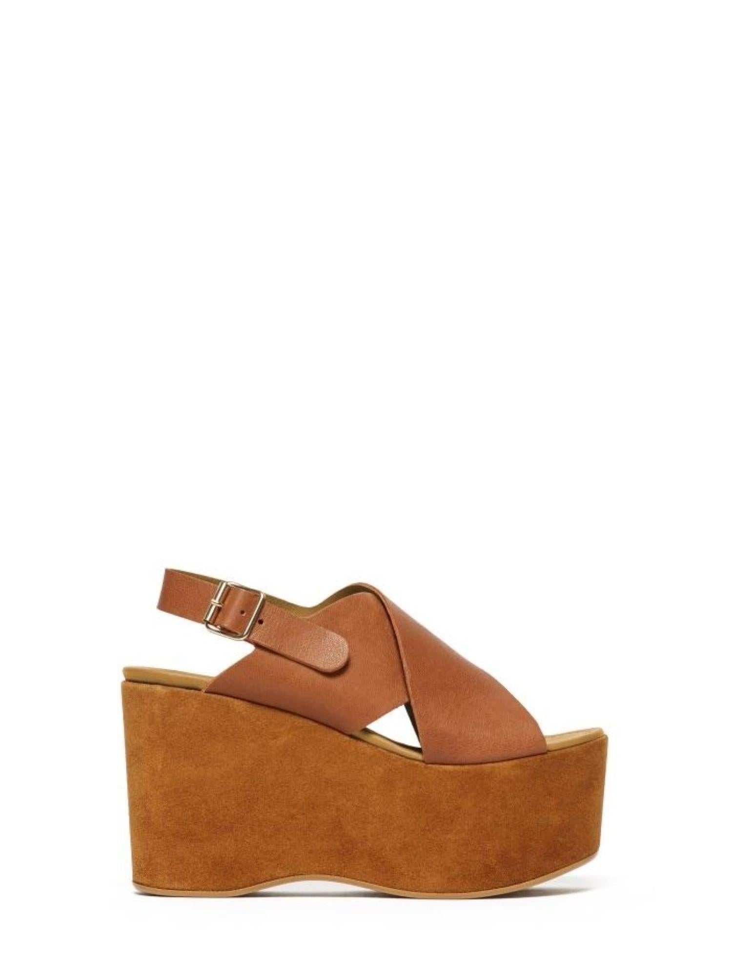 Aniye By sandali Lula platform in pelle e suede cuoio 1A5461 00795 ANIYE BY