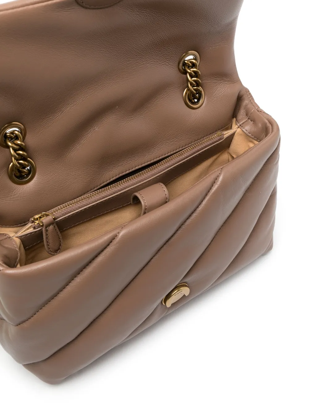 Pinko borsa Love Bag Puff Classic in pelle trapuntata marrone 100038-A0F2 L74Q PINKO