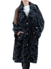 Pinko pelliccia ecologica Zante in fantasia jacquard nero