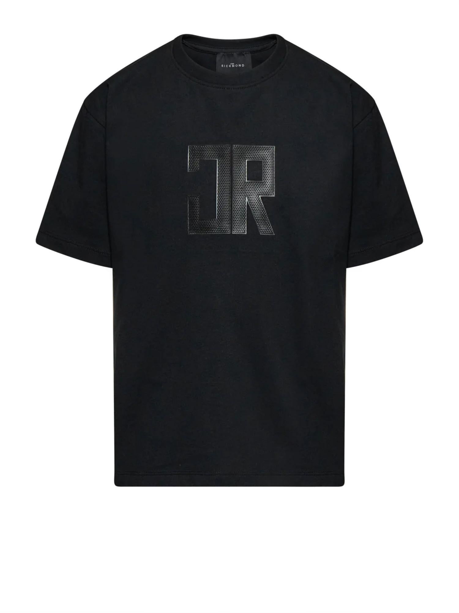 John Richmond T-shirt bambino manica corta con logo nero RBP26006TS BLACK John RICHMOND