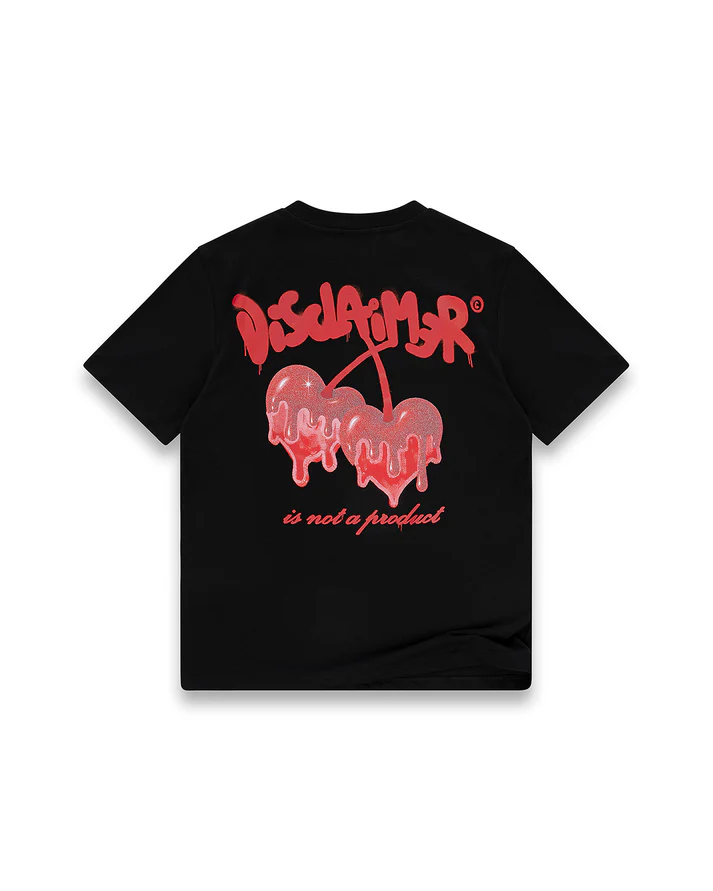 Disclaimer T-shirt donna manica corta stampa ciliegie nero 55664 NERO DISCLAIMER