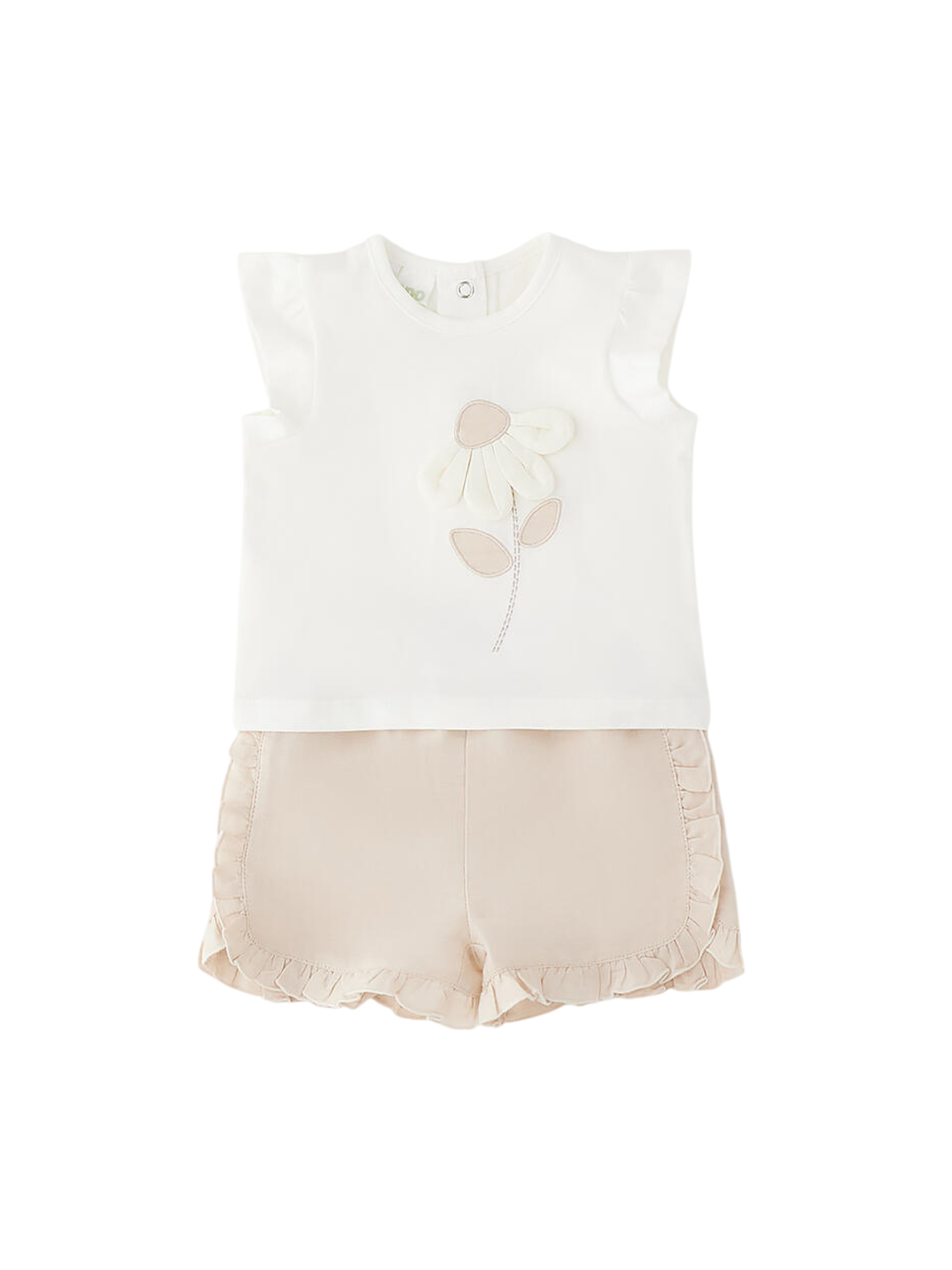 iDo completo neonata T-shirt e shirts panna beige 4G212 0112 iDO