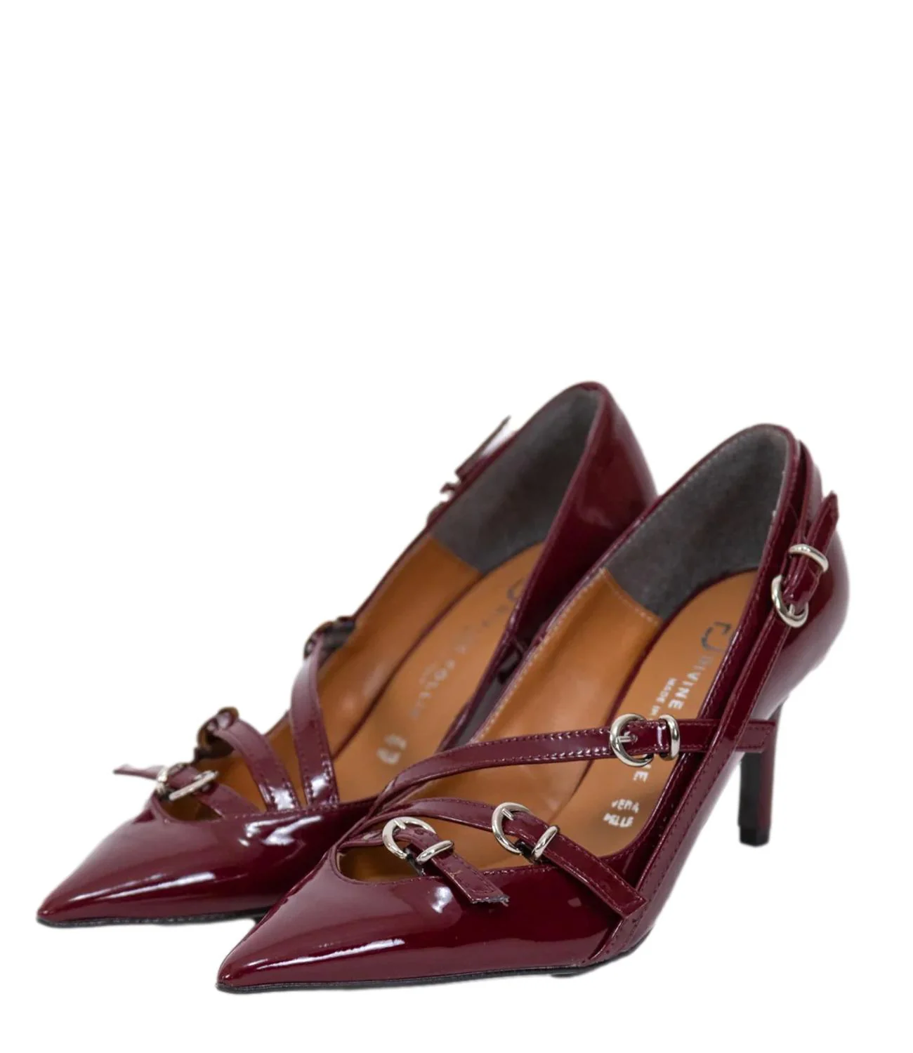Divine Follie decollete in vernice con fascette bordeaux 1622-63 BORDEAU DIVINE FOLLIE