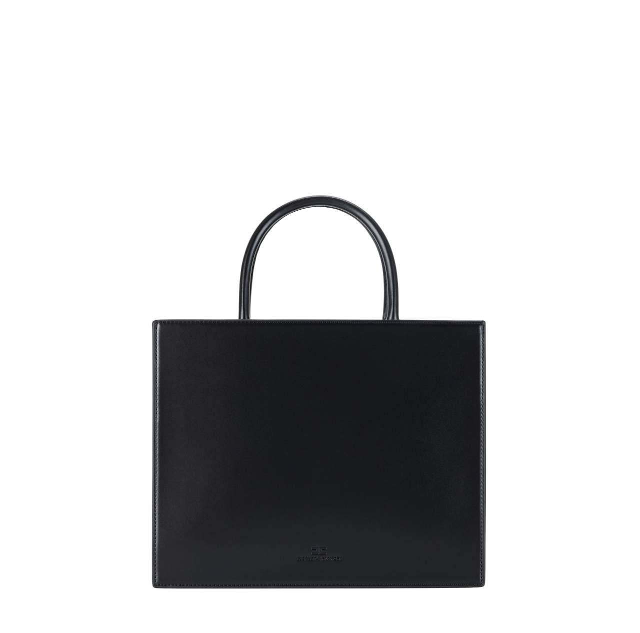 Elisabetta Franchi borsa tote in ecopelle con logo nero BS32A56E2 110 ELISABETTA FRANCHI
