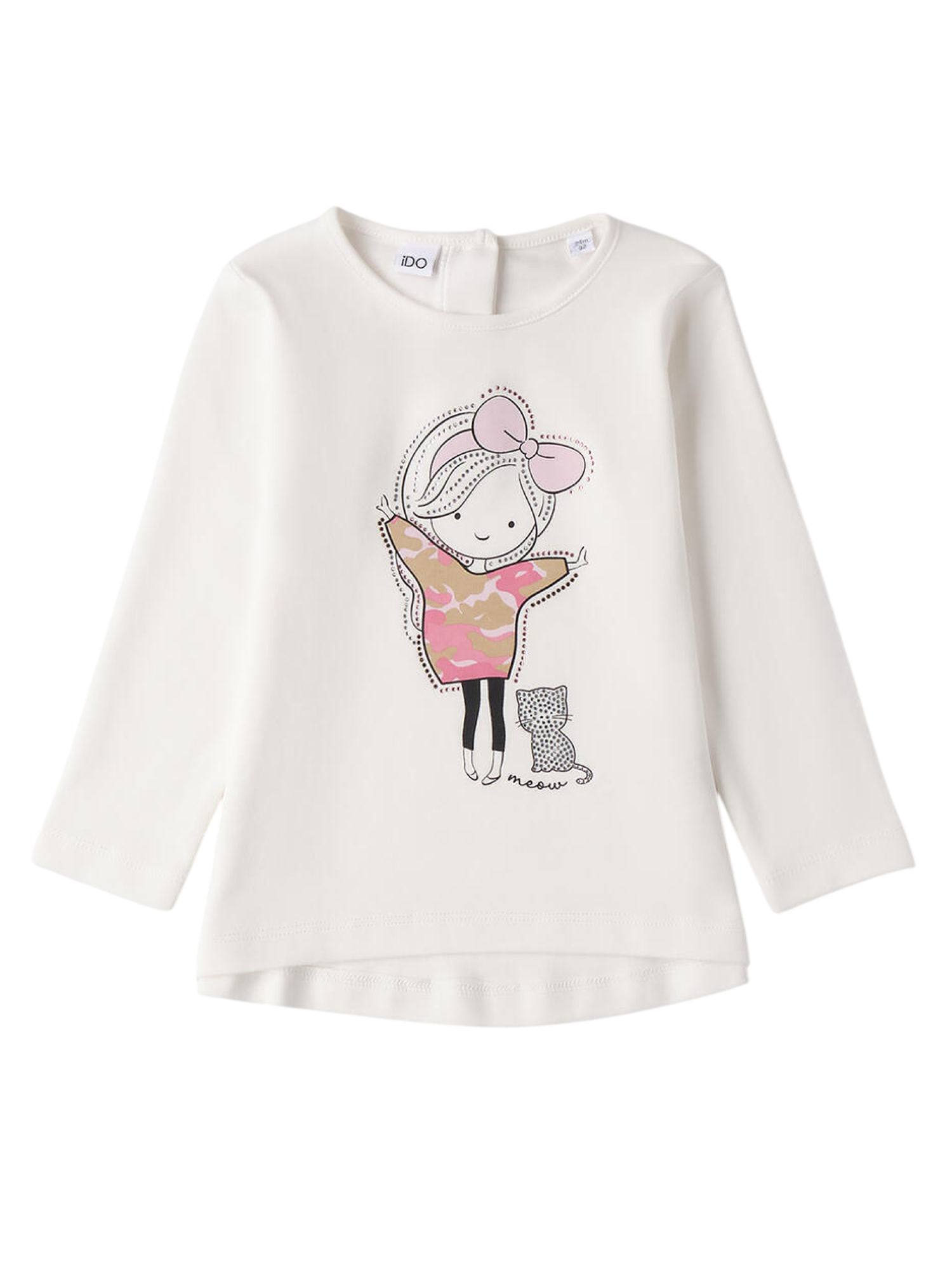 iDo T-shirt manica lunga bambina bianco 4F295 0112 iDO
