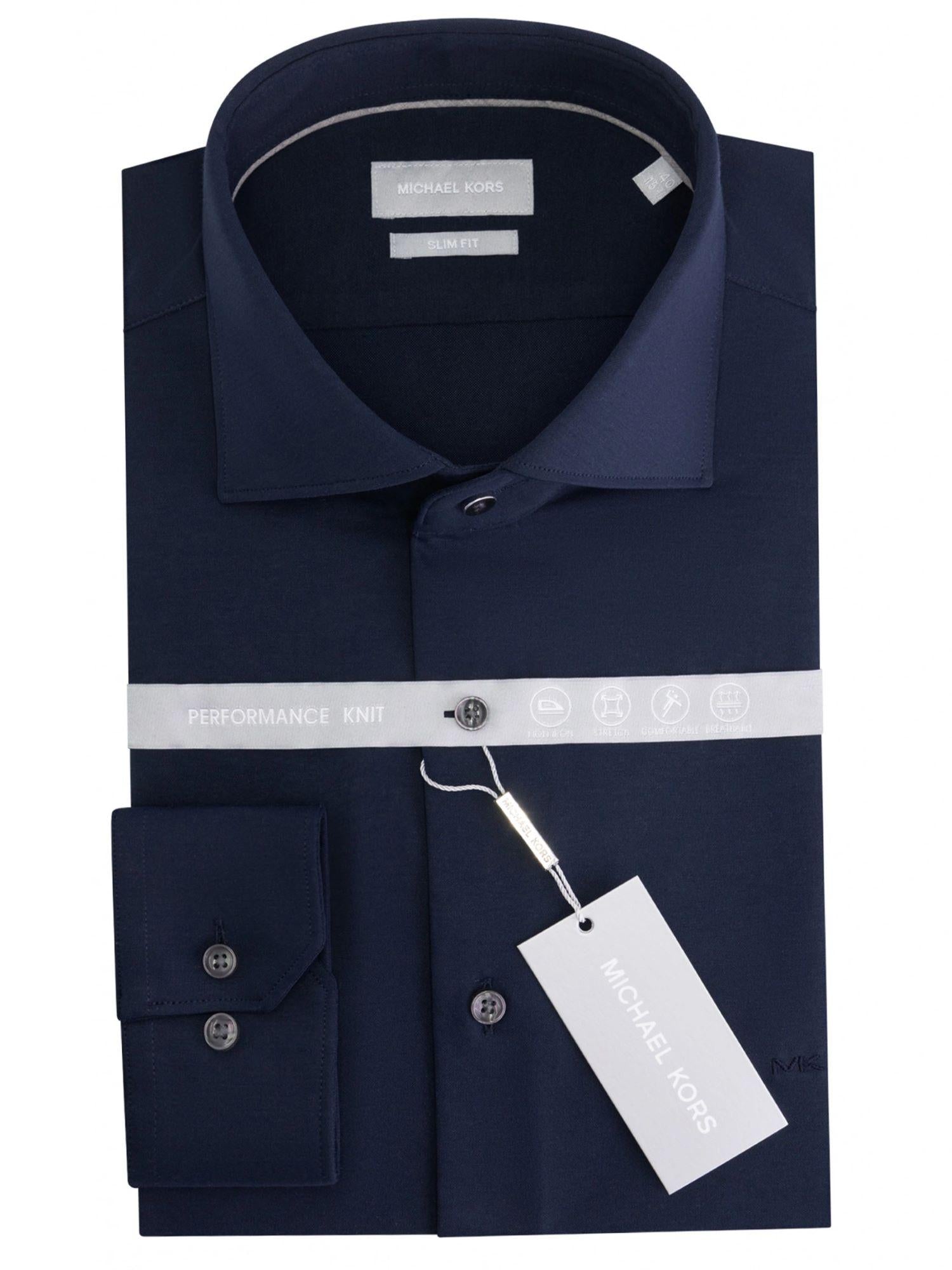 Michael Kors camicia uomo manica lunga slim fit blu MK0DS01535 M411 MICHAEL KORS