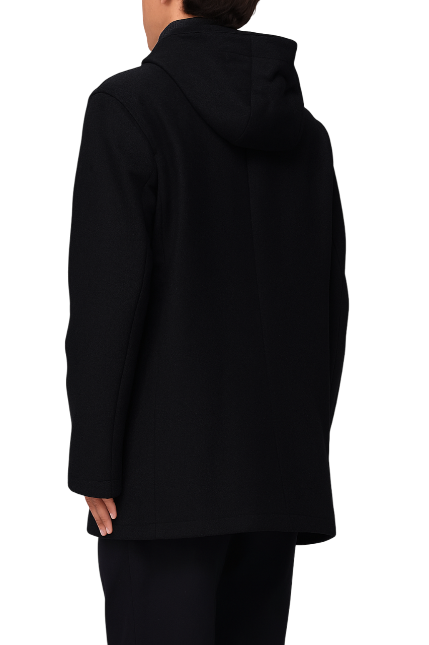 Manuel Ritz cappotto con cappuccio misto lana nero 3932H8317FC-253738 99 MANUEL RITZ