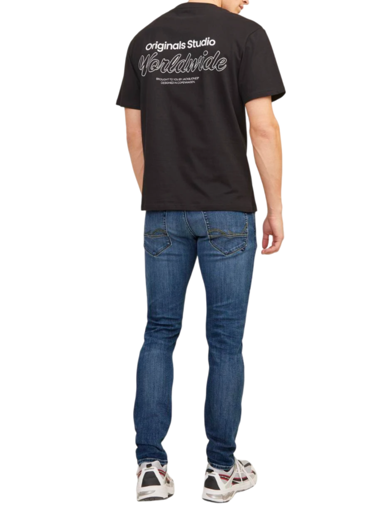 Jack&Jones jeans slim fit in denim stretch lavaggio blu 12250486 CB036 JACK&JONES