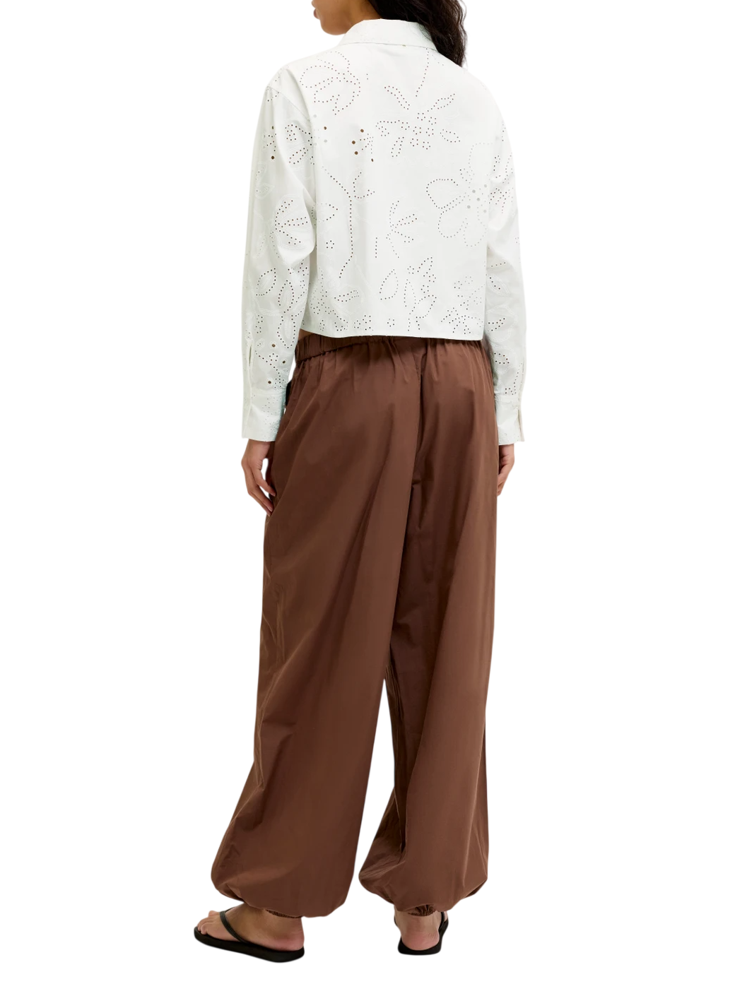 Jjxx camicia donna in pizzo Sangallo manica lunga panna 12296290 BLANC DE BLANC JJXX