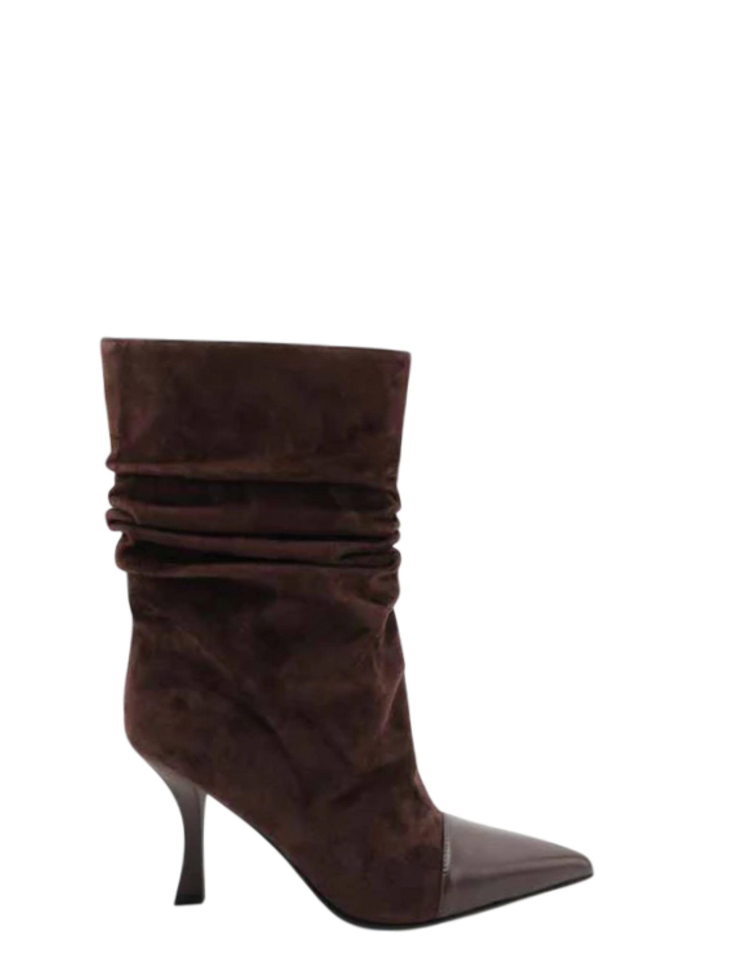 Marc Ellis stivali alti a punta in suede marrone GLC8608C-8-281 DARK BROWN MARC ELLIS