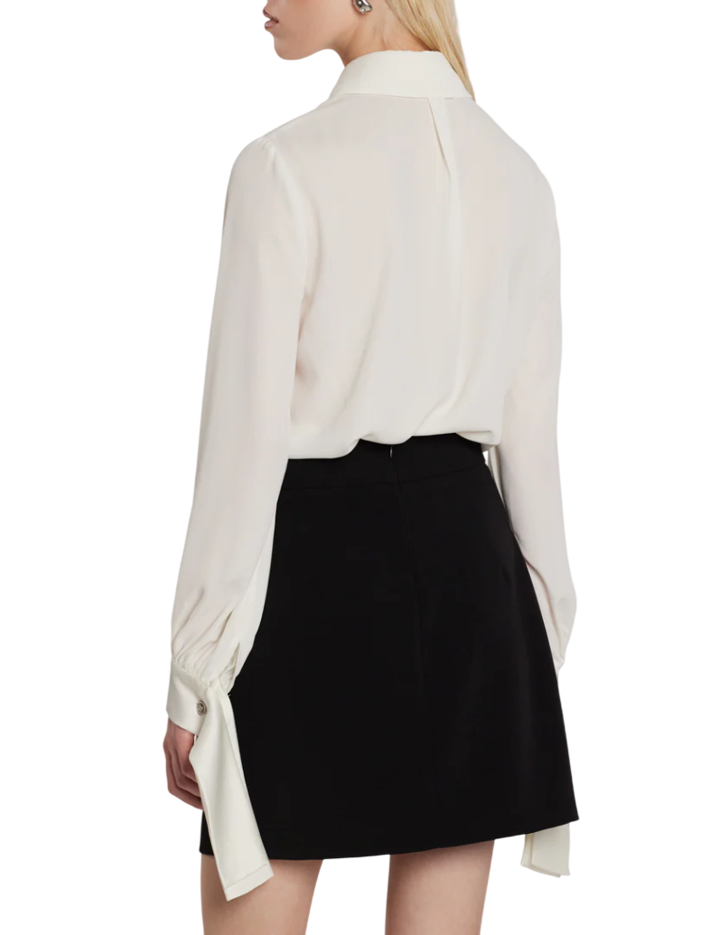 Relish blusa body Barber con fiocco gioiello bianco latte BARBER 1101 RELISH