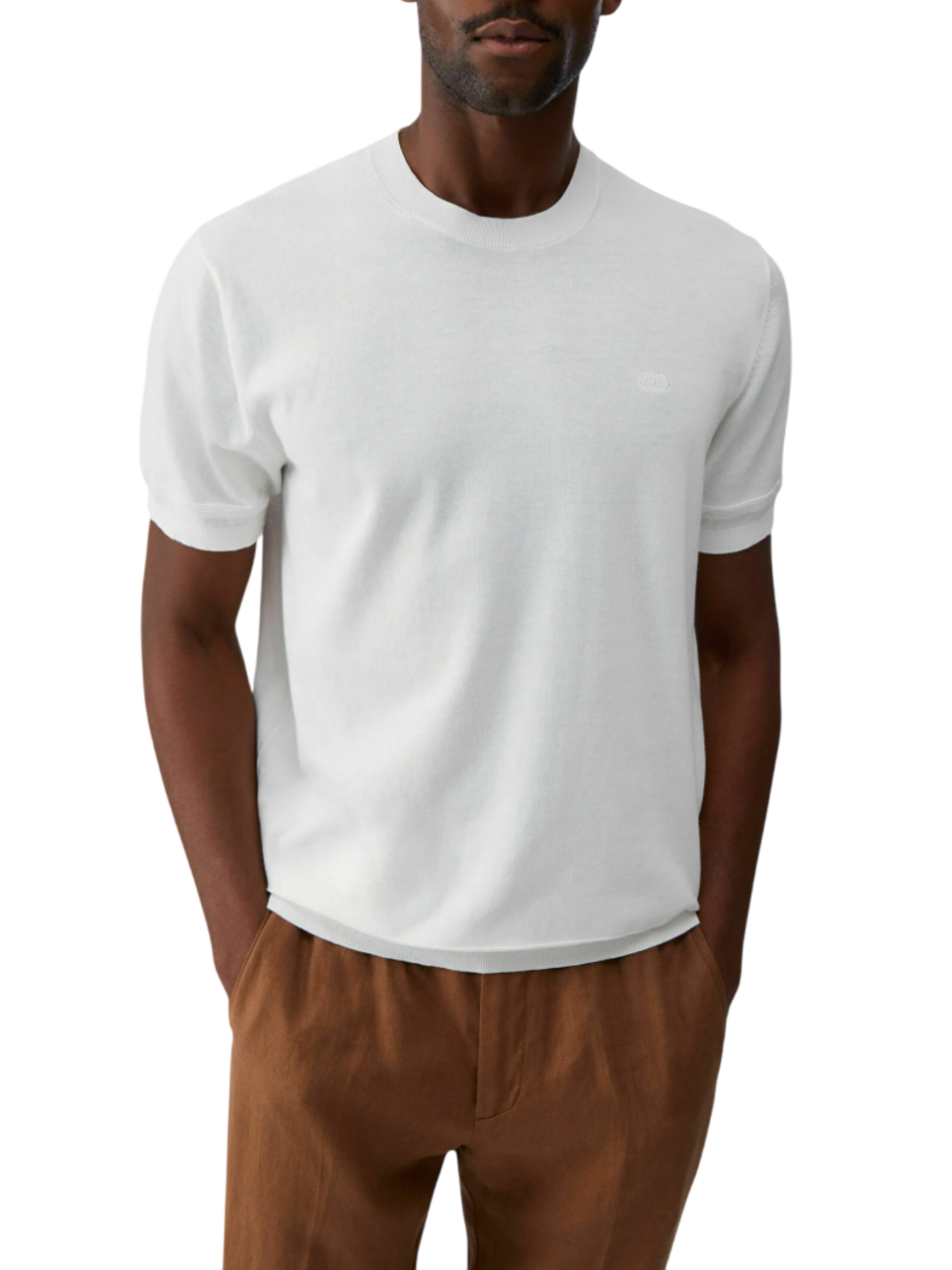 Liu Jo maglia uomo manica corta in cotone panna QA6081MA71P 14201 LIU JO