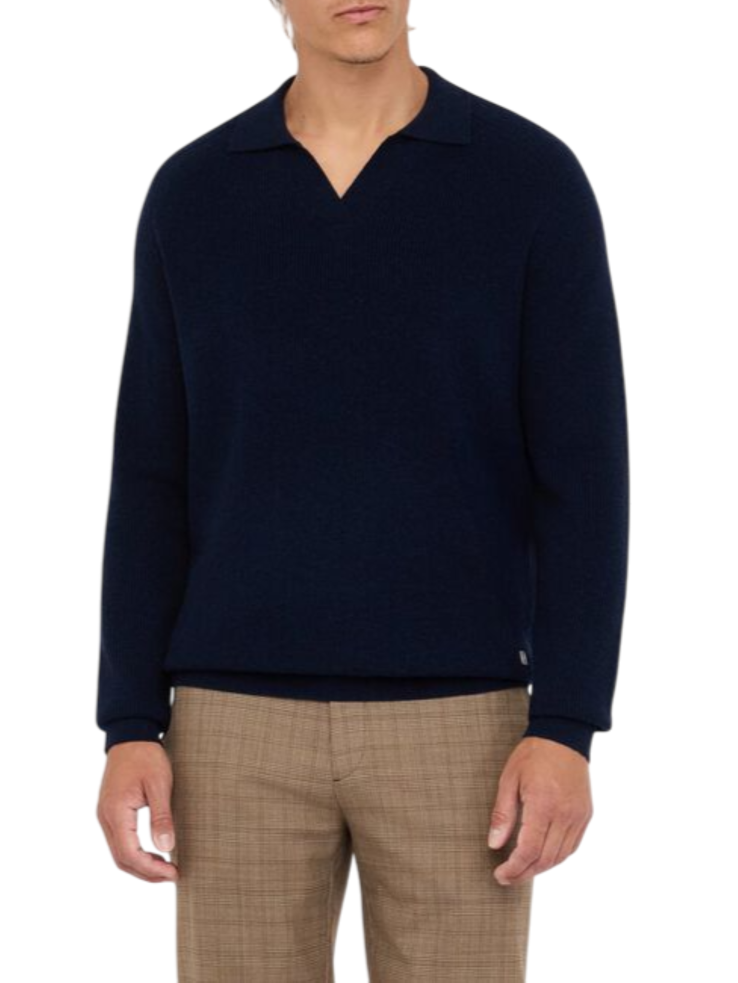 Liu Jo maglia stile polo uomo misto cashmere blu QF5227MA23P 94013 LIU JO