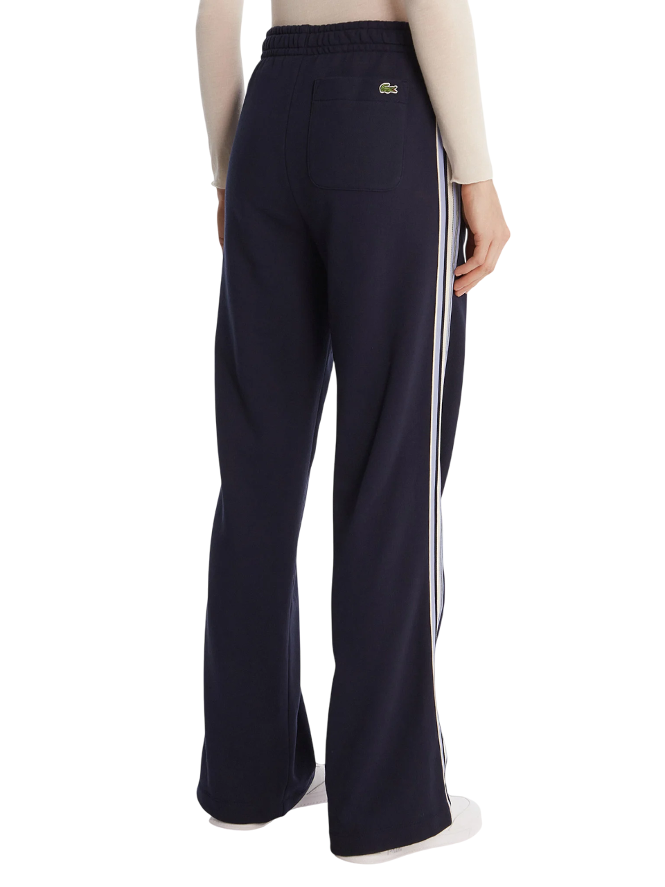 Lacoste pantaloni in felpa con bande blu XF5250 166 LACOSTE