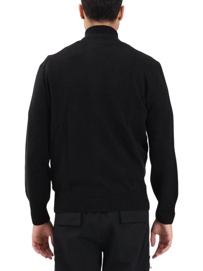 Lacoste maglia uomo con zip in lana nero AH5181 031 LACOSTE