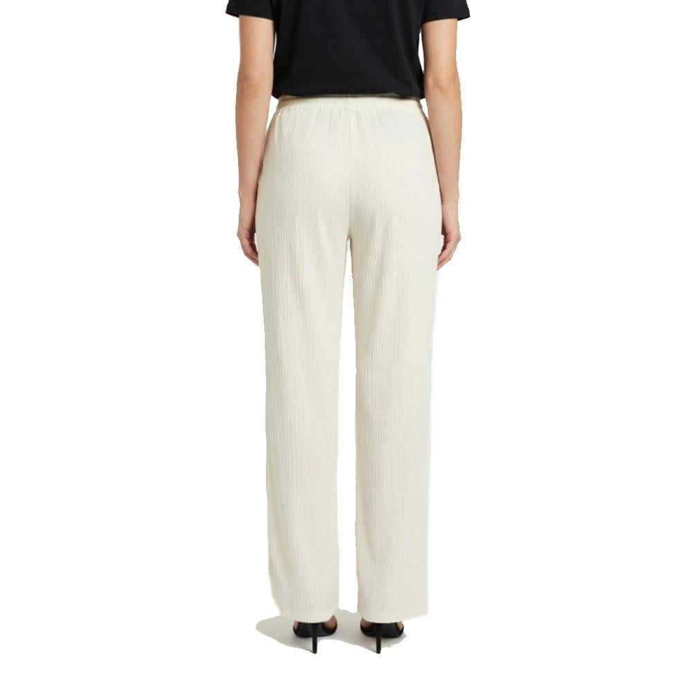 Only pantaloni donna gamba dritta misto viscosa panna 15370054 CLOUD DANCER ONLY