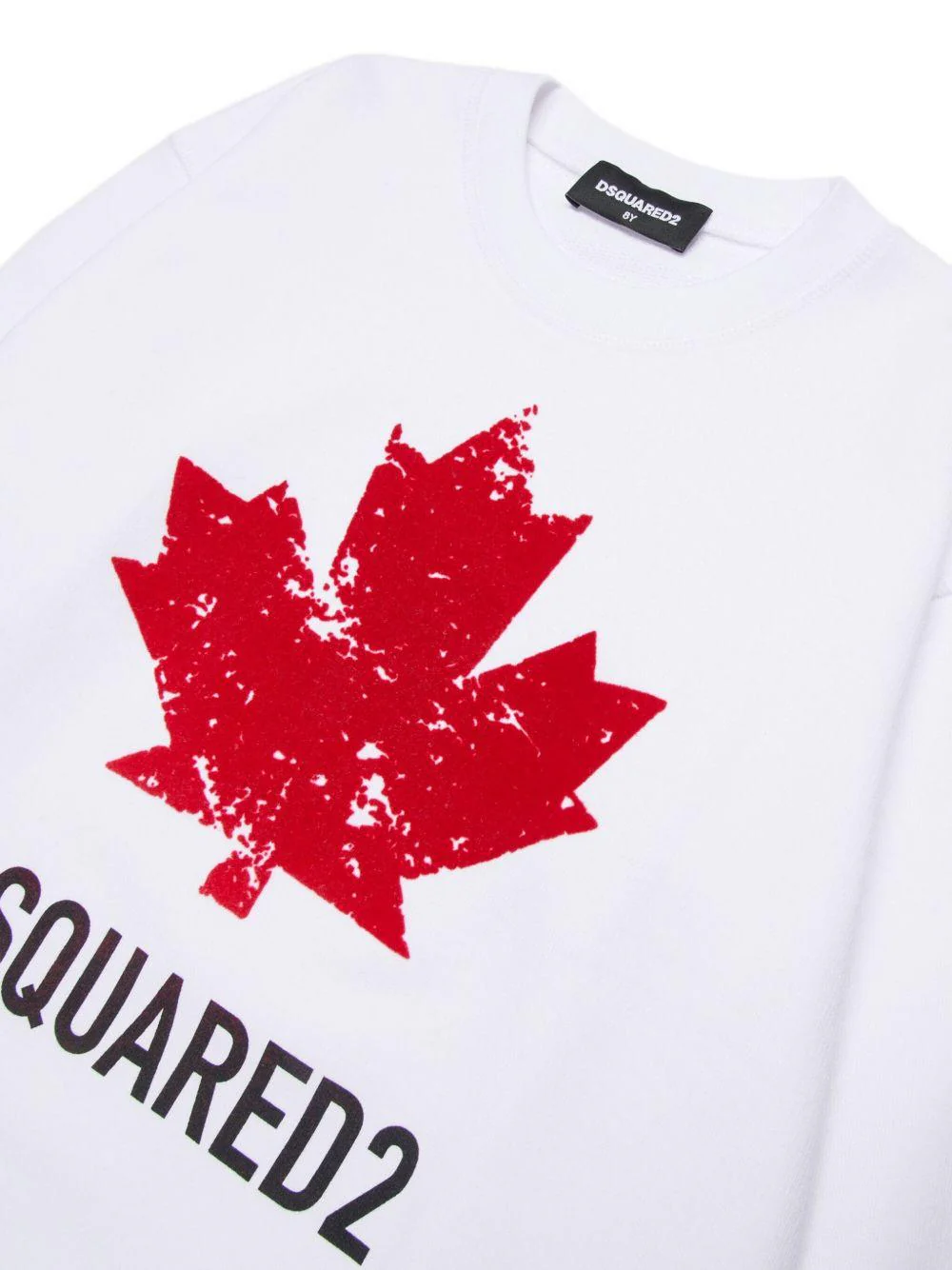 Dsquared2 felpa con stampa logo bianco DQ3005-D00ZF DQ100 DSQUARED2