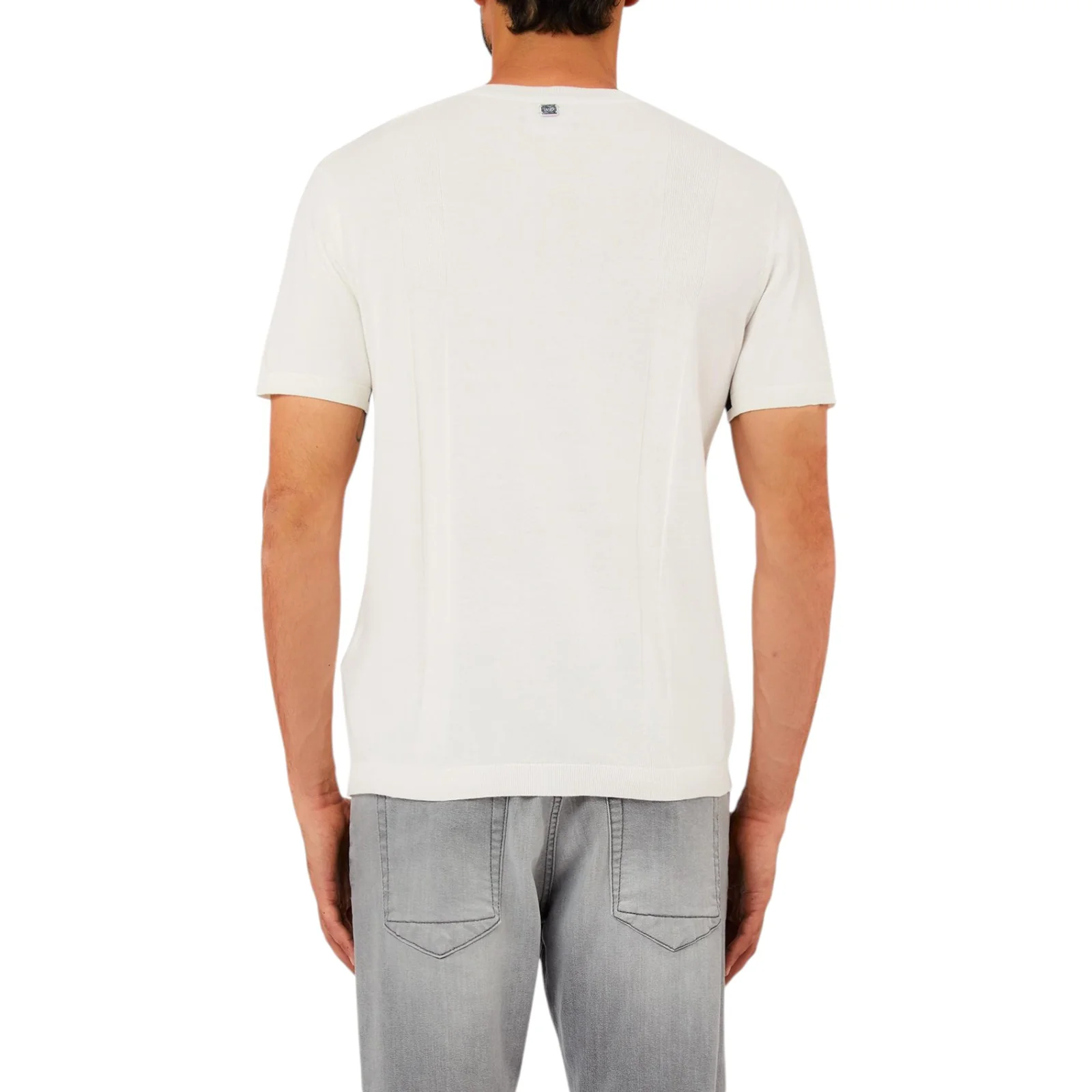 Liu Jo maglia uomo bicolor in cotone blu bianco QA6124MA71P C3956 LIU JO