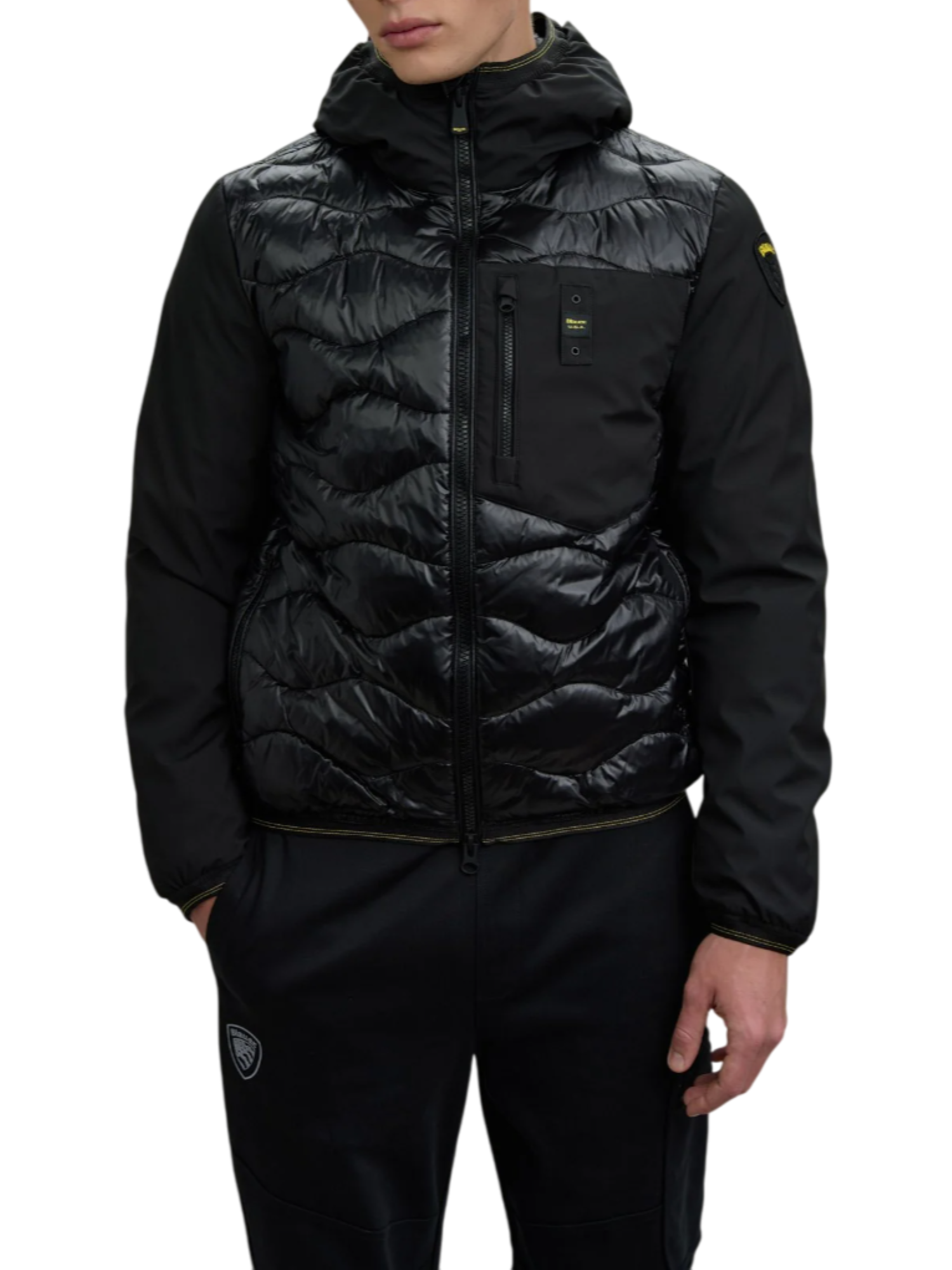 Blauer piumino Alberti in nylon e neoprene nero 25WBLUC08078-006355 999 BLAUER