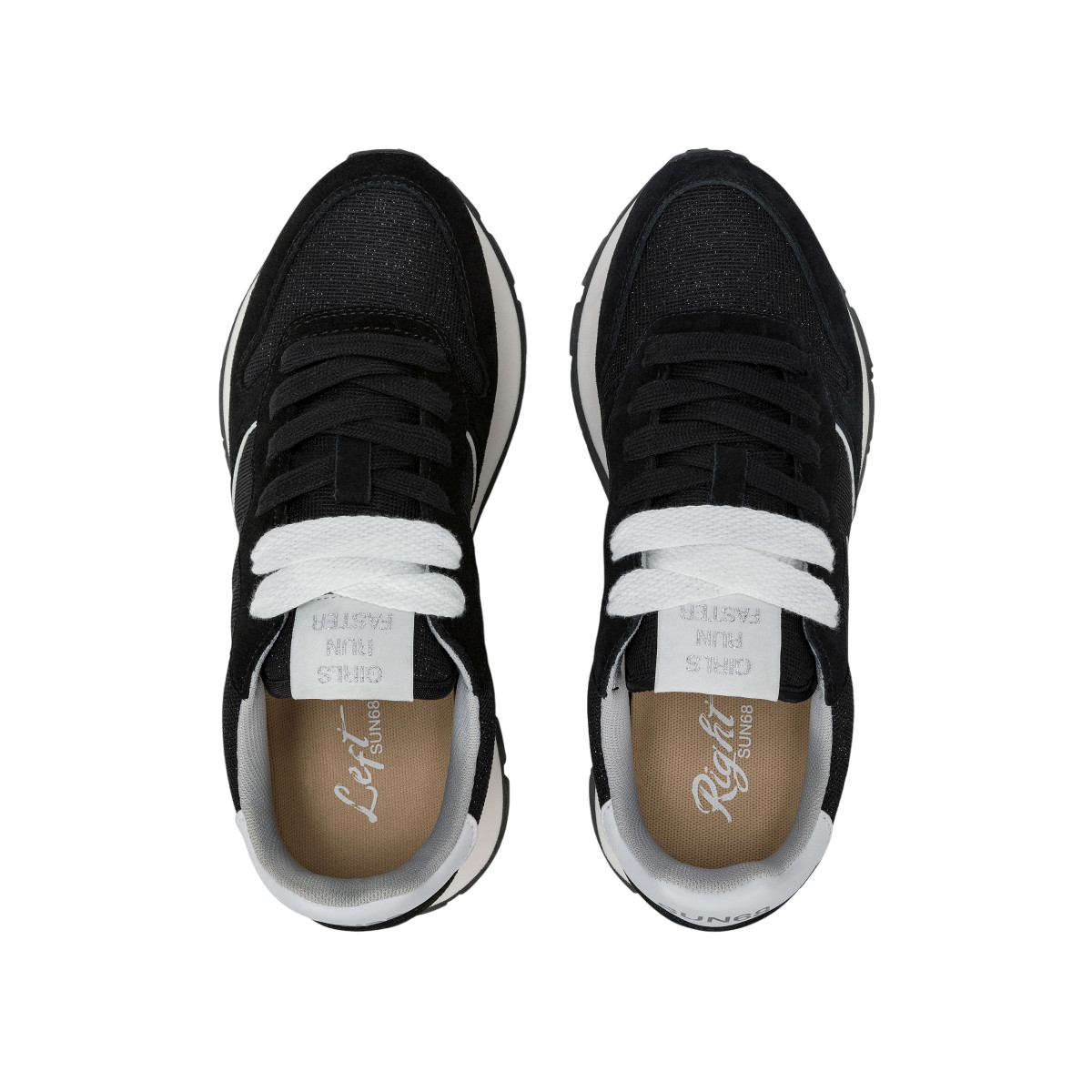 Sun68 sneakers Ally Glitter in suede e nylon nero Z35203 NERO SUN68