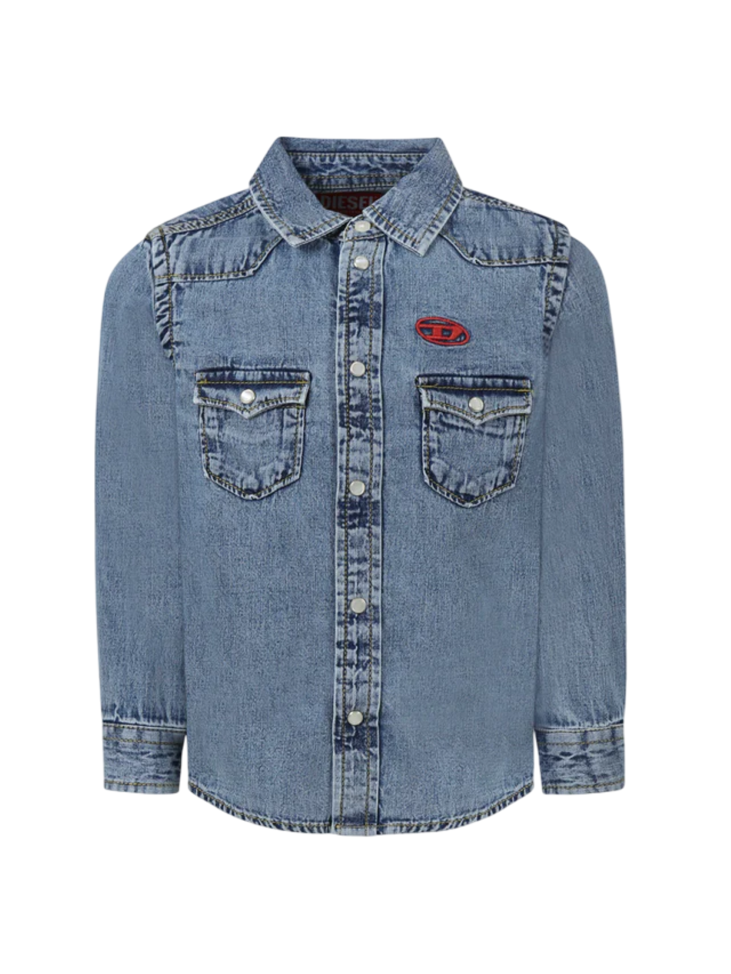Diesel camicia in denim Ceko manica lunga lavaggio blu J00760-KXBNH K01 DIESEL