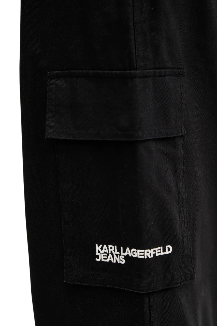 Karl Lagerfeld pantaloni cargo gamba larga nero A3W10081 999 KARL LAGERFELD