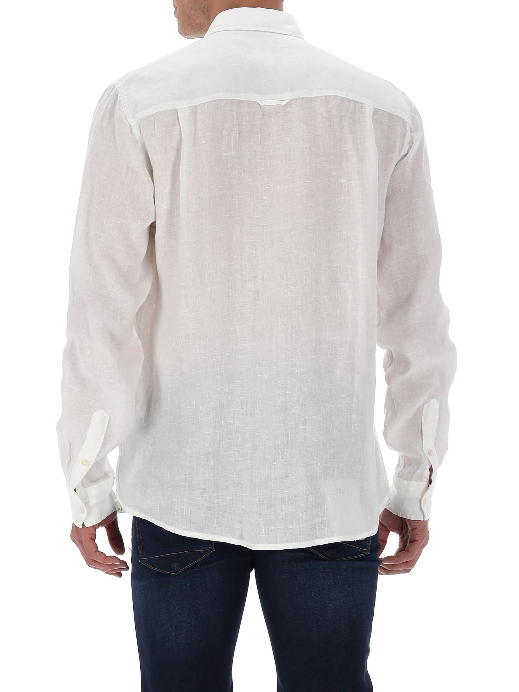 Liu Jo camicia uomo in lino manica lunga bianco QXX099T4359 14201 LIU JO