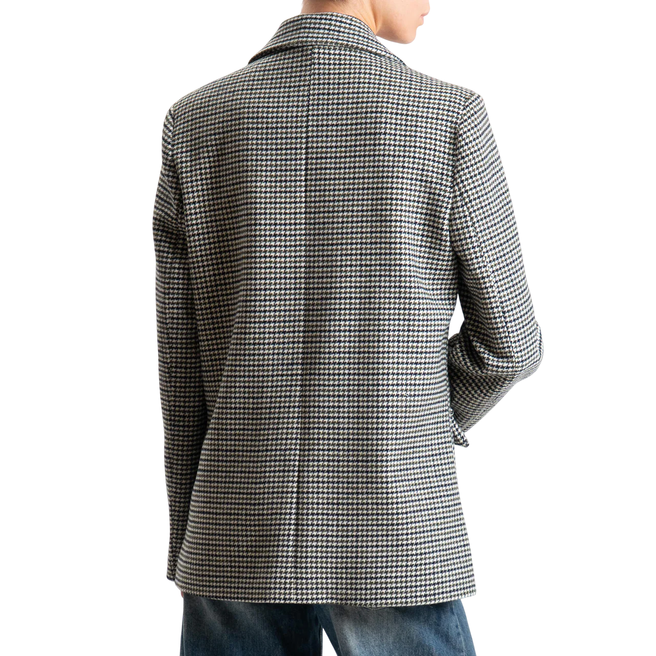 Vicolo giacca blazer in fantasia pied de poule multicolor TF2086 PANNA-NERO-VERDE VICOLO