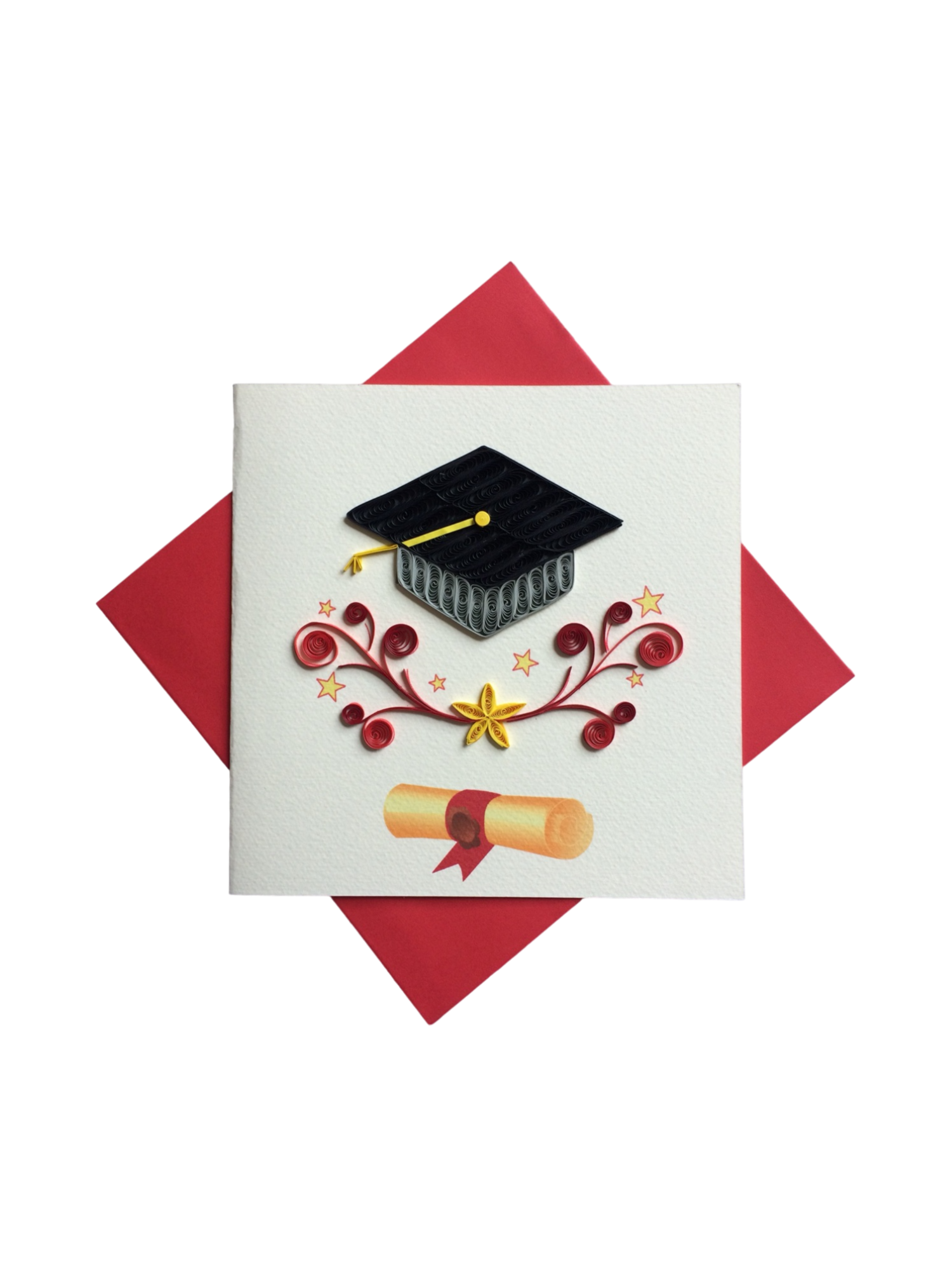 Origamo biglietto augurale per laurea QC009 LAUREA PERGAMENA ORIGAMO