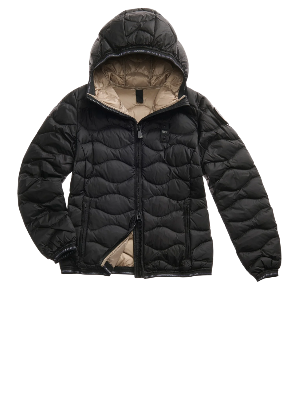 Blauer piumino donna Camelia con cappuccio nero 25WBLDC03095-006047 999EI BLAUER