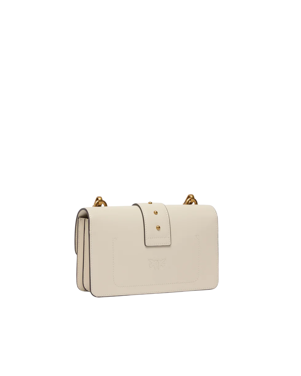 Pinko borsa a tracolla Love Bag One Mini bianco oro 105856-A0F1 Z14Q PINKO