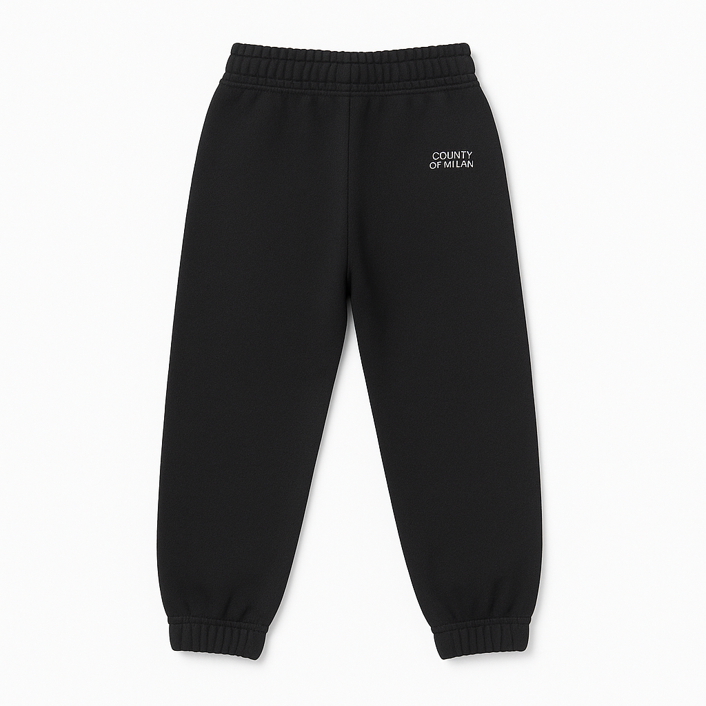County of Milan pantaloni joggers bambino nero F5CMJBFP005 110 COUNTY OF MILAN KIDS