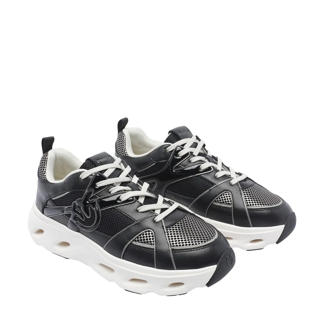 Pinko sneakers Spreading in mesh ed ecopelle nero SS0127E036 ZZ0 PINKO
