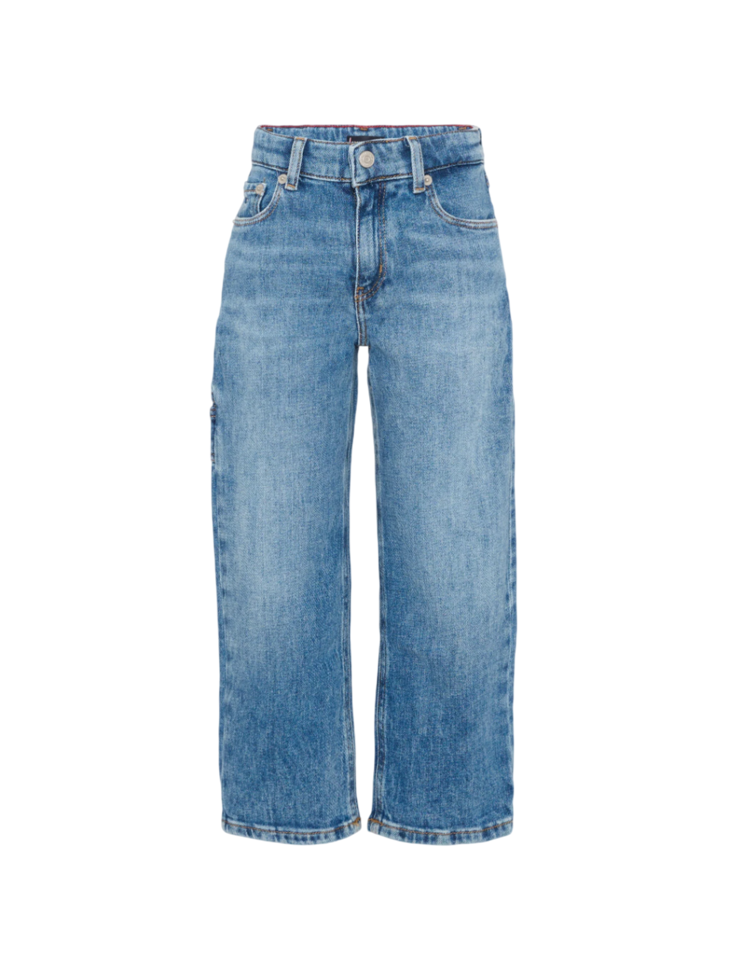 Tommy Hilfiger jeans bambino Heritage flag baggy lavaggio medio KB0KB10343 1A6 Tommy Hilfiger