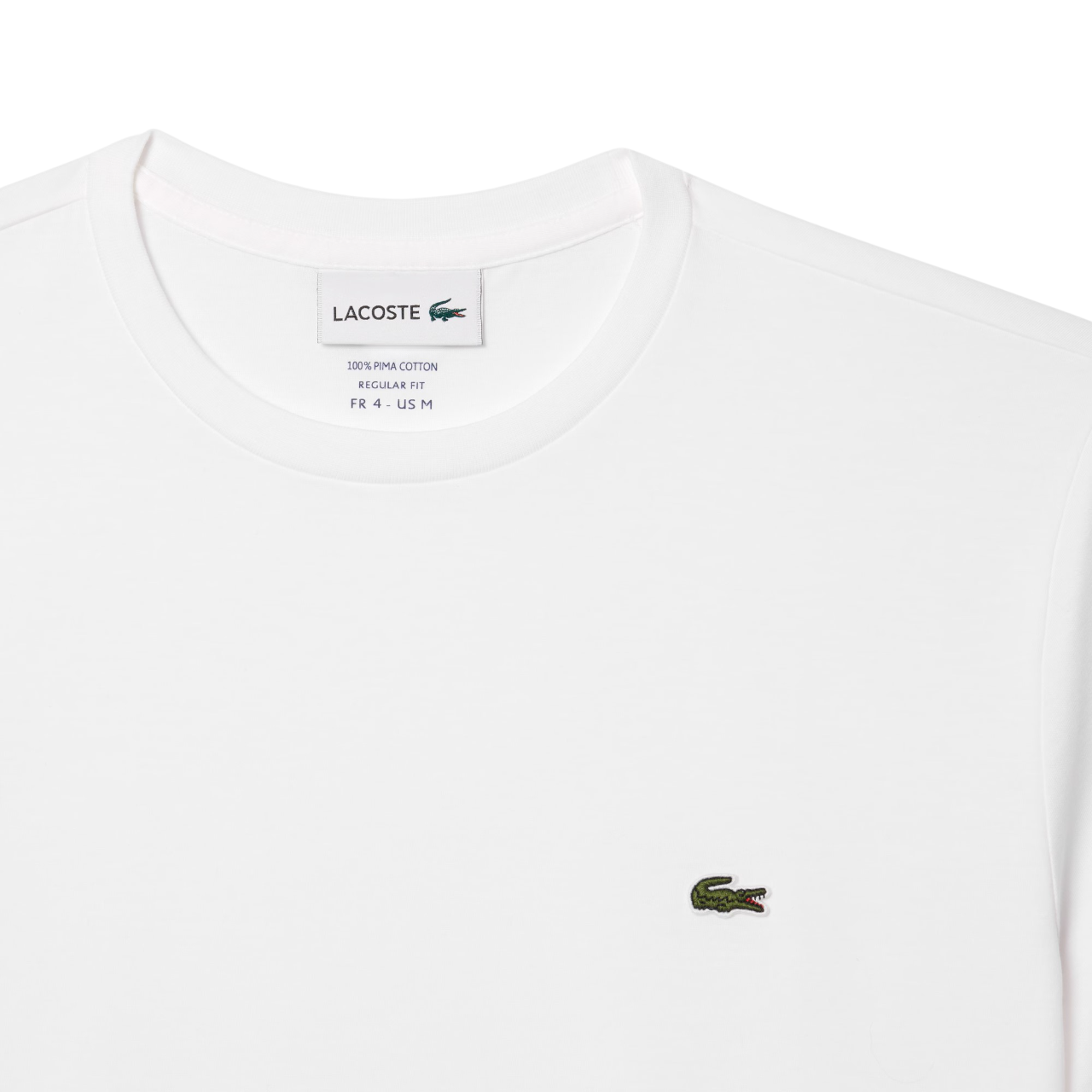 Lacoste T-shirt manica corta in cotone Pima bianco TH6709 001 LACOSTE