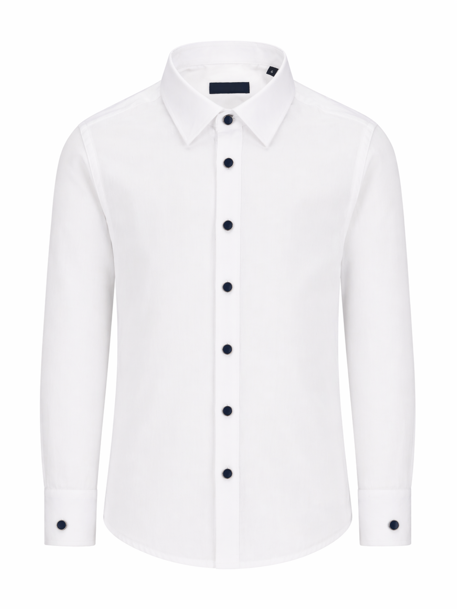 Emanuel Pris camicia bambino manica lunga bianco ECM4184R BIANCO-BLU EMANUEL PRIS