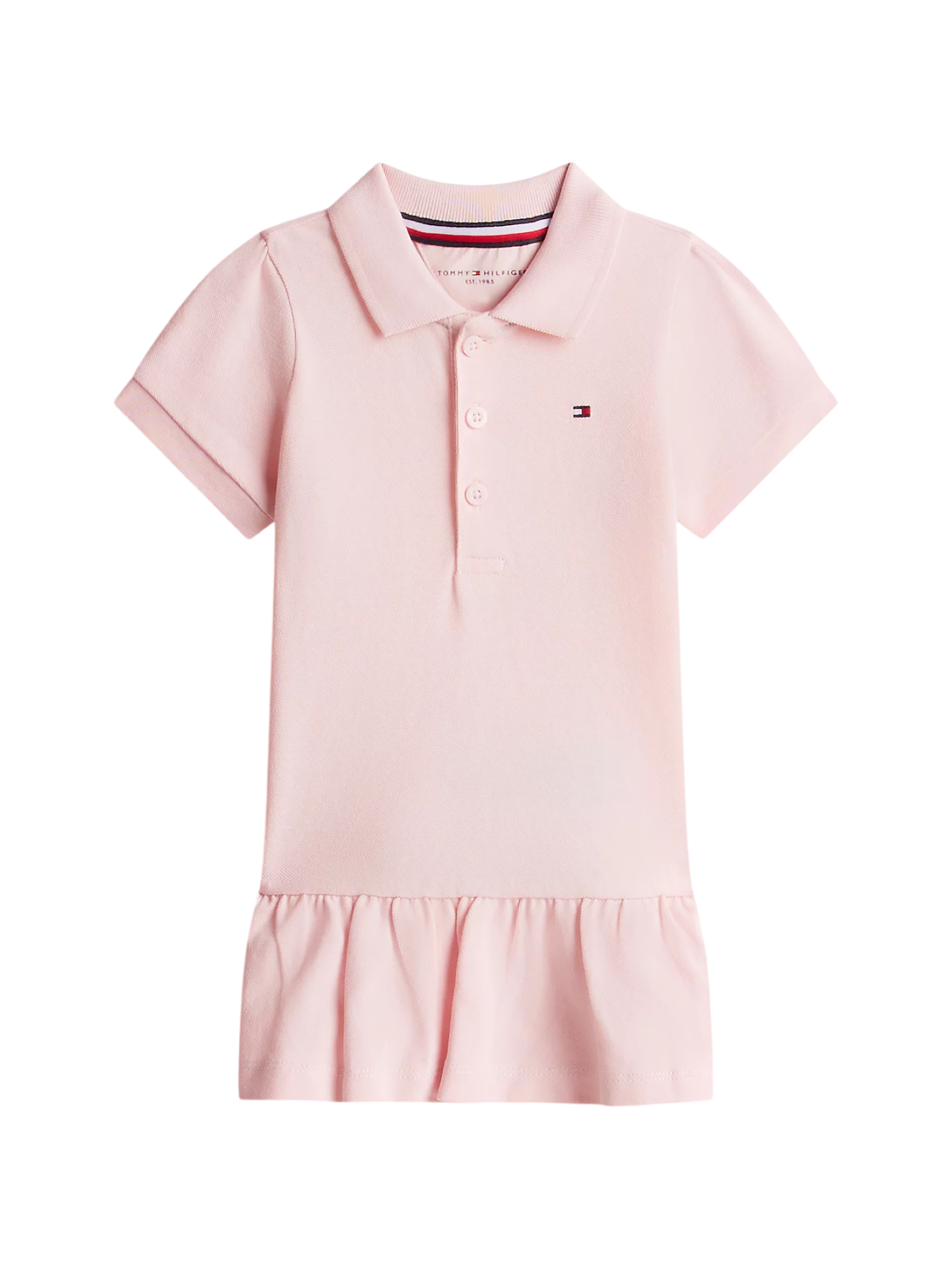 Tommy Hilfiger abito neonata in piquè rosa KN0KN02356 TH3 Tommy Hilfiger