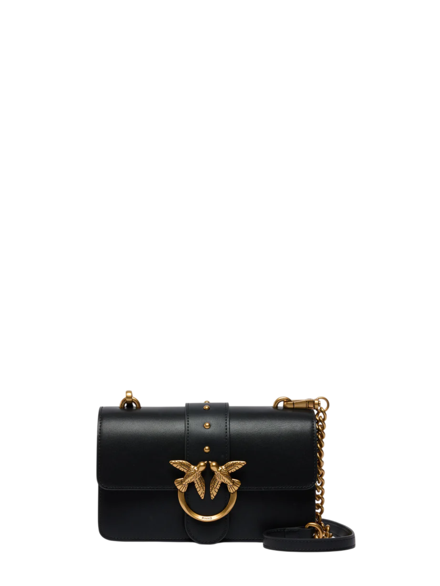 Pinko borsa a tracolla Love Bag One Mini nero oro 105856-A0F1 Z99Q PINKO