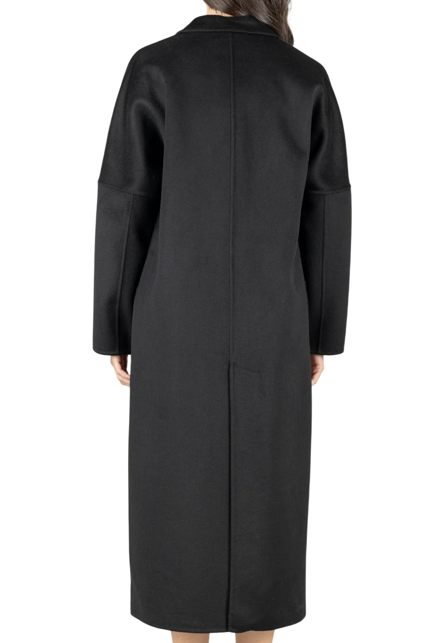 Vicolo cappotto lungo doppiopetto misto lana nero TF0001 NERO VICOLO
