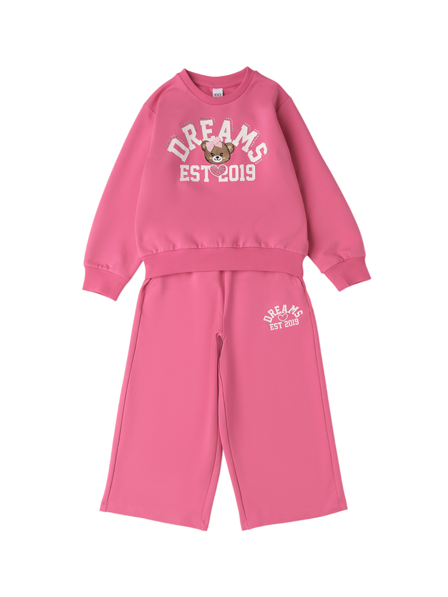 iDo completo felpa e pantaloni bambina rosa 4G305 2417 iDO