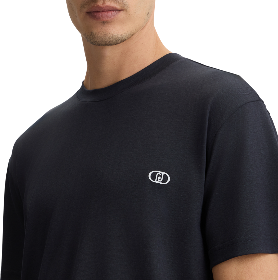 Liu Jo T-shirt maniche corte basic con logo blu scuro QA5174J4805 94013 LIU JO